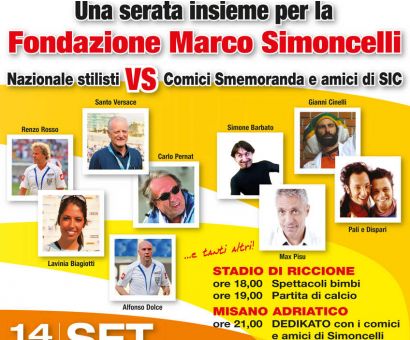 UNA SERATA INSIEME PER LA FONDAZIONE:NAZIONALE STILISTI VS COMICI SMEMORANDA.